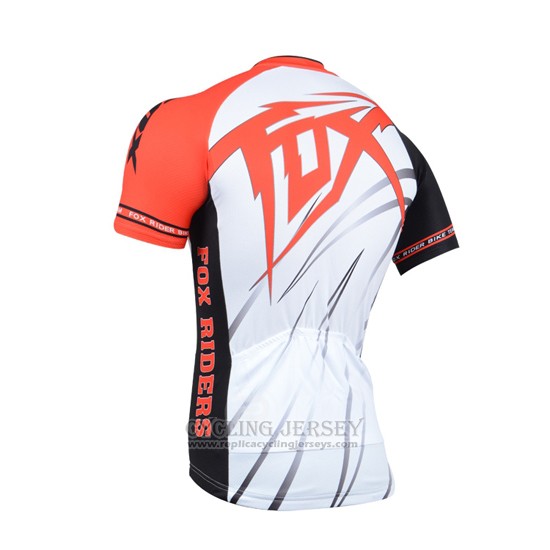 2014 Cycling Jersey Fox Orange and White Short Sleeve and Bib Short
