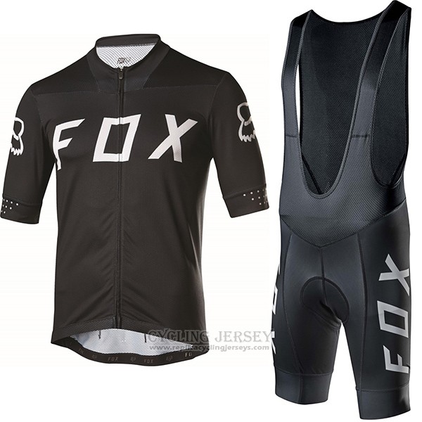 2017 Cycling Jersey Fox Ascent Comp Black Short Sleeve and Bib Short
