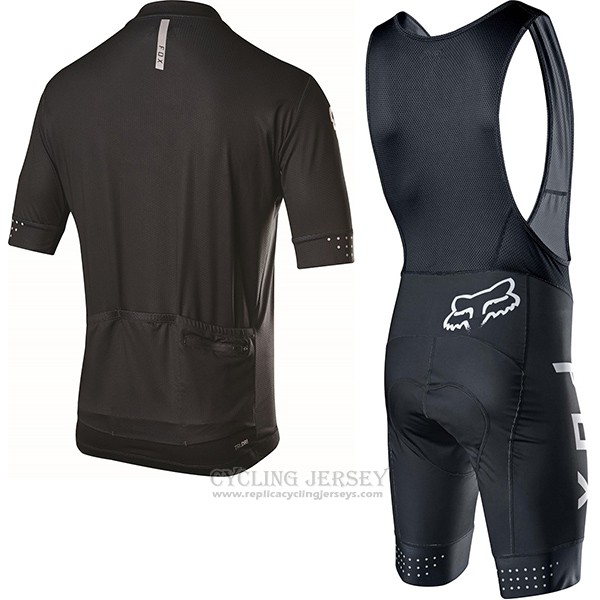 2017 Cycling Jersey Fox Ascent Comp Black Short Sleeve and Bib Short