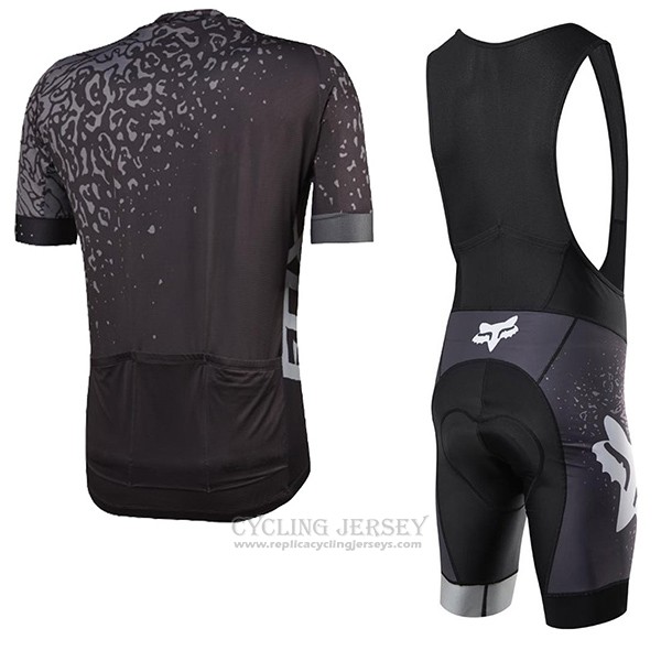 2017 Cycling Jersey Fox Ascent Comp Gray Short Sleeve and Bib Short