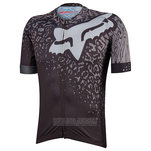 2017 Cycling Jersey Fox Ascent Comp Gray Short Sleeve and Bib Short