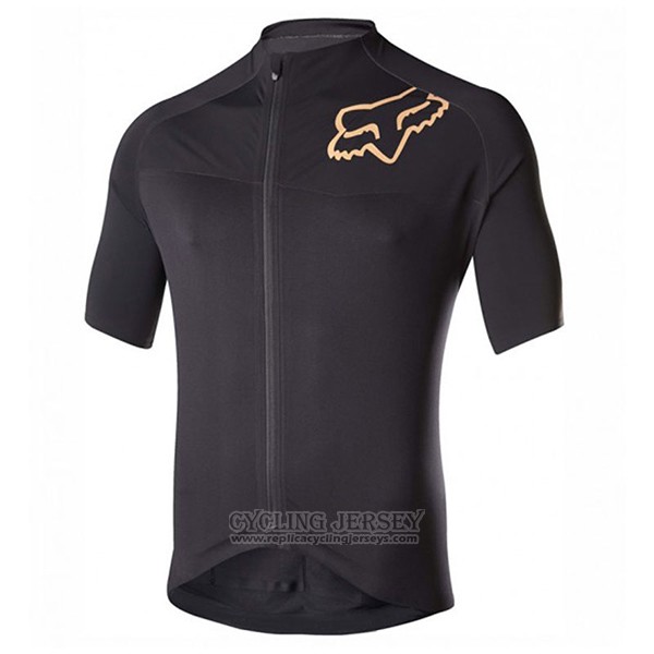 2017 Cycling Jersey Fox Black Short Sleeve and Bib Short