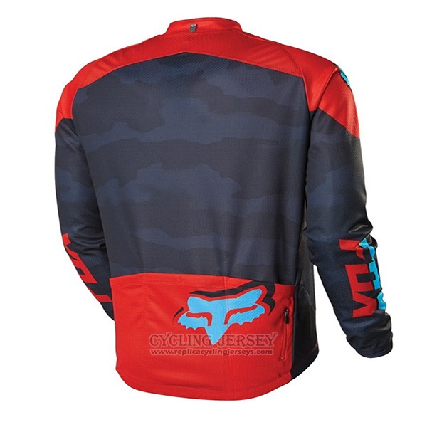 2017 Cycling Jersey Fox Black and Red Short Sleeve and Bib Short