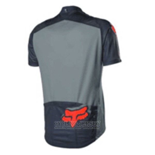 2017 Cycling Jersey Fox Gray Short Sleeve and Bib Short