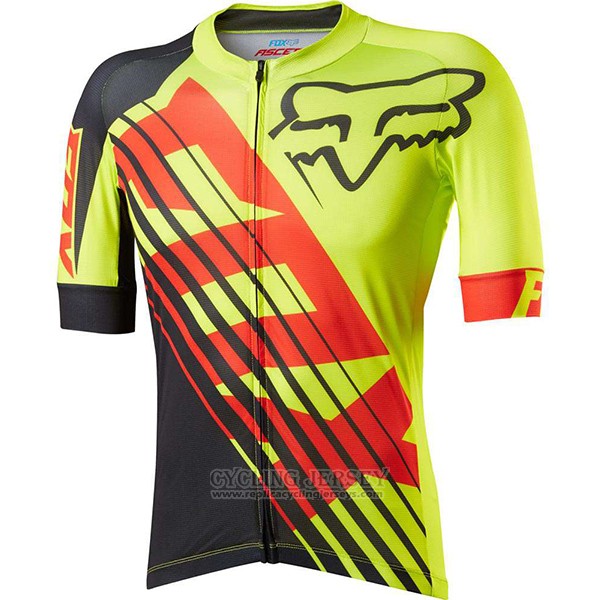 2017 Cycling Jersey Fox Le Savant Yellow Short Sleeve and Bib Short