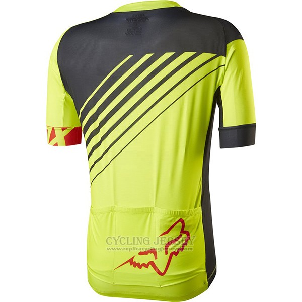2017 Cycling Jersey Fox Le Savant Yellow Short Sleeve and Bib Short