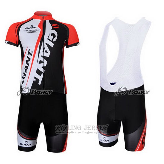 2011 Cycling Jersey Giant Red and Black Short Sleeve and Bib Short