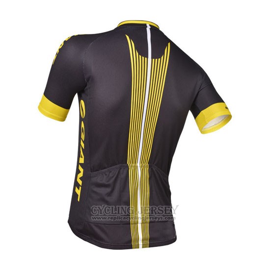 2013 Cycling Jersey Giant Black and Yellow Short Sleeve and Bib Short