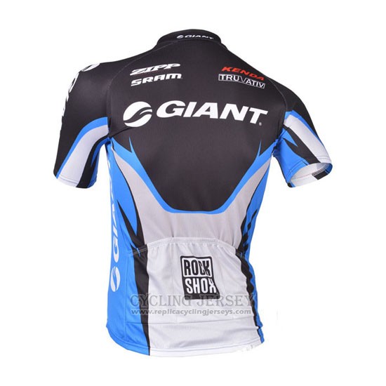 2013 Cycling Jersey Giant Blue and Black Short Sleeve and Bib Short