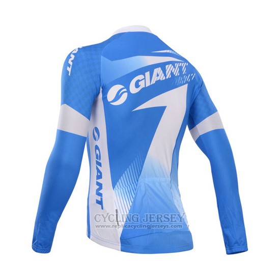 2014 Cycling Jersey Giant Sky Blue Long Sleeve and Bib Tight