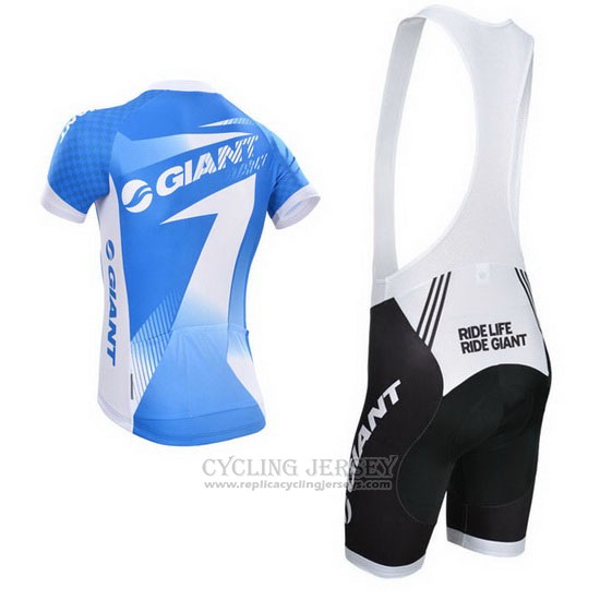 2014 Cycling Jersey Giant Sky Blue Short Sleeve and Bib Short