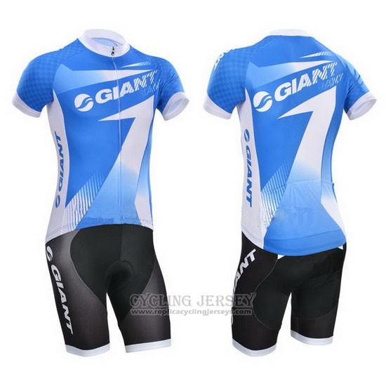 2014 Cycling Jersey Giant Sky Blue Short Sleeve and Bib Short