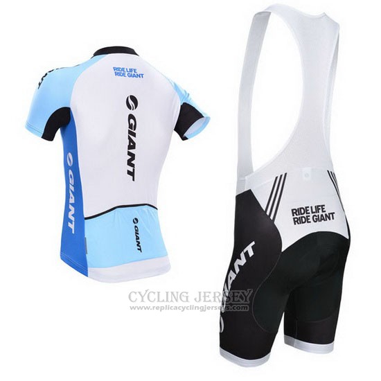 2014 Cycling Jersey Giant White Short Sleeve and Bib Short