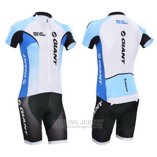 2014 Cycling Jersey Giant White Short Sleeve and Bib Short