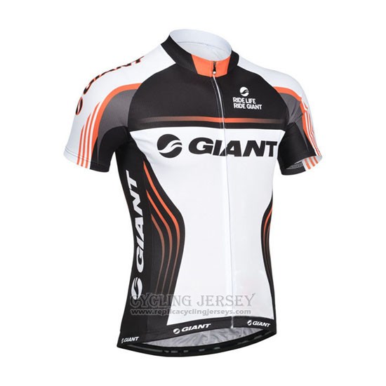 2014 Cycling Jersey Giant White and Black Short Sleeve and Bib Short