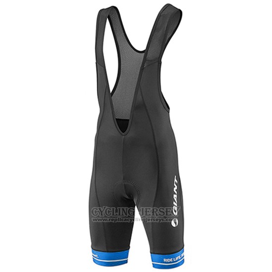 2016 Cycling Jersey Giant Black and Blue Short Sleeve and Bib Short