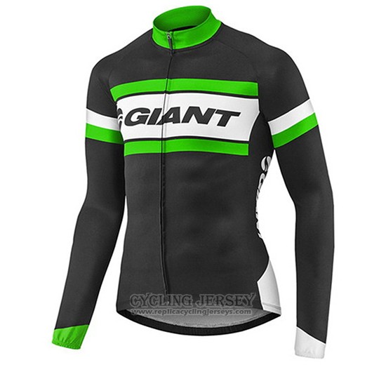 2017 Cycling Jersey Giant Black Long Sleeve and Bib Tight