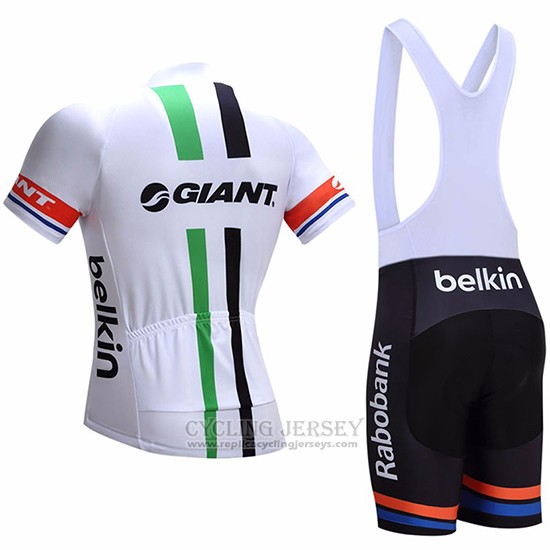 2017 Cycling Jersey Giant White Short Sleeve and Bib Short