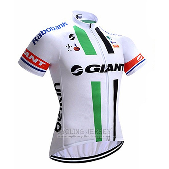 2017 Cycling Jersey Giant White Short Sleeve and Bib Short
