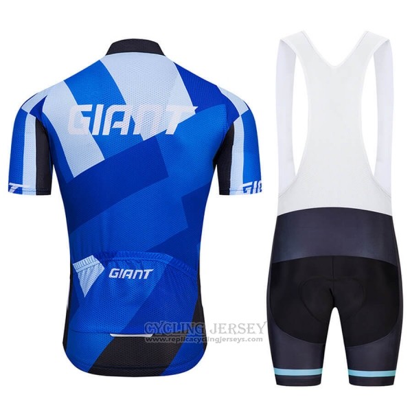 2018 Cycling Jersey Giant Blue Short Sleeve Salopette