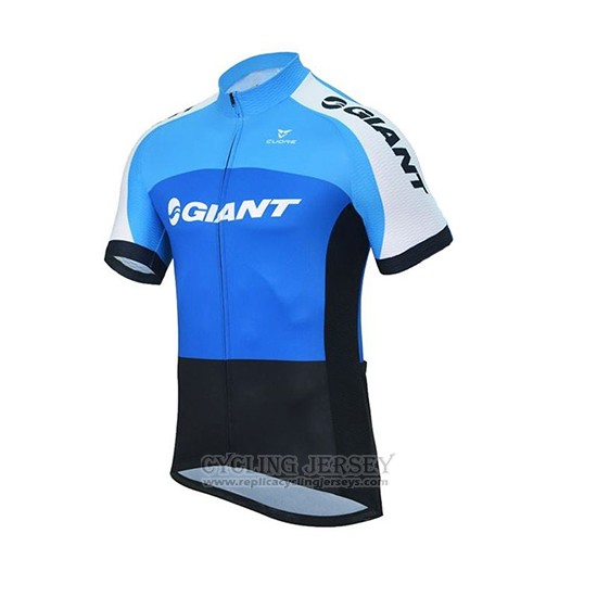 2018 Cycling Jersey Giant Club Sport Blue and Black Short Sleeve and Bib Short