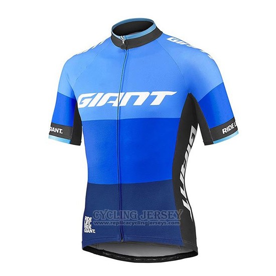 2018 Cycling Jersey Giant Elevate Blue Short Sleeve and Bib Short