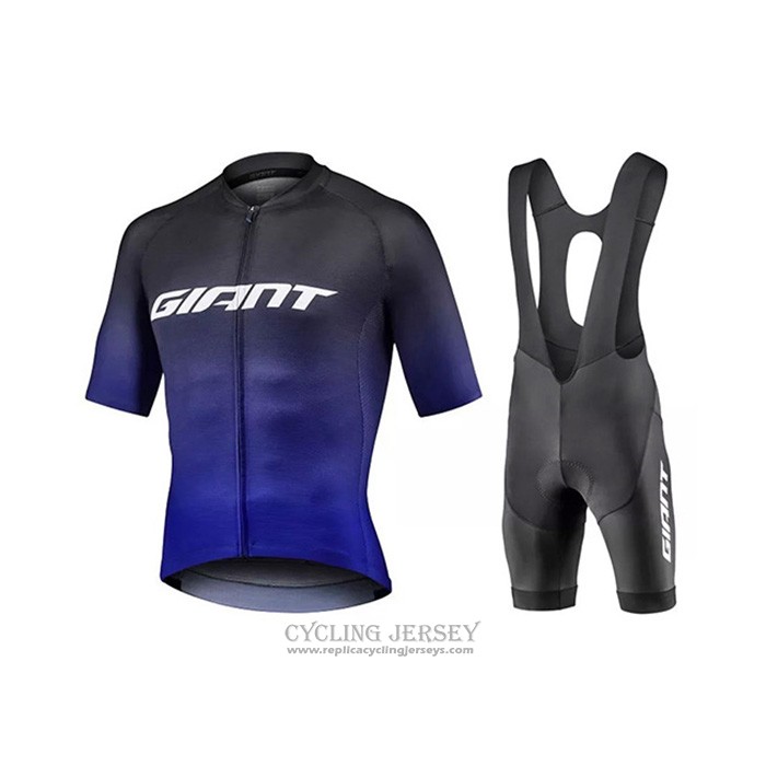 2021 Cycling Jersey Giant Black Purple Short Sleeve And Bib Short