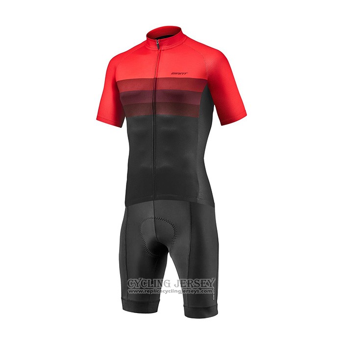 2021 Cycling Jersey Giant Black Red Short Sleeve And Bib Short