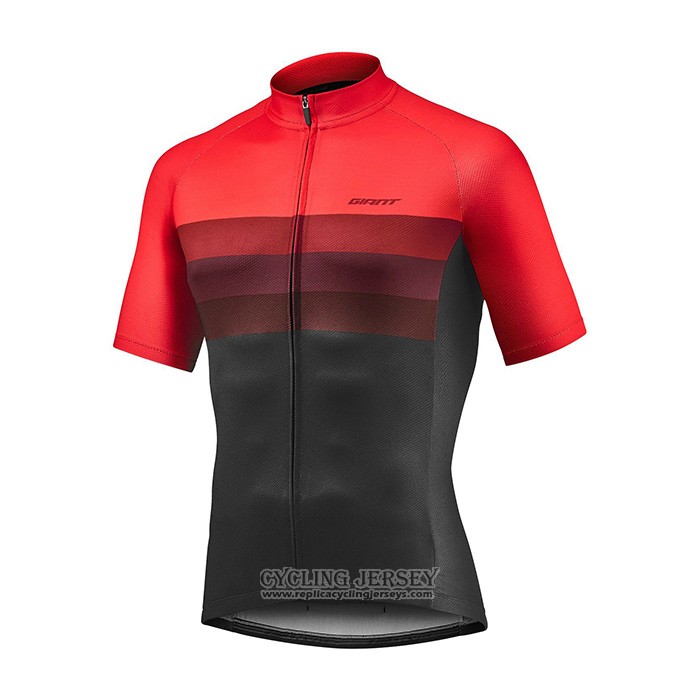 2021 Cycling Jersey Giant Black Red Short Sleeve And Bib Short