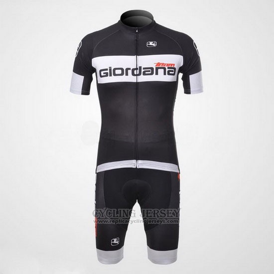 2011 Cycling Jersey Giordana Black Short Sleeve and Bib Short
