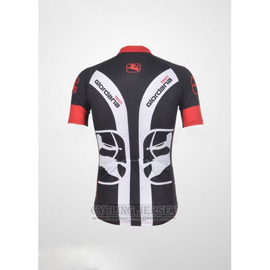 2011 Cycling Jersey Giordana Black and Red Short Sleeve and Bib Short