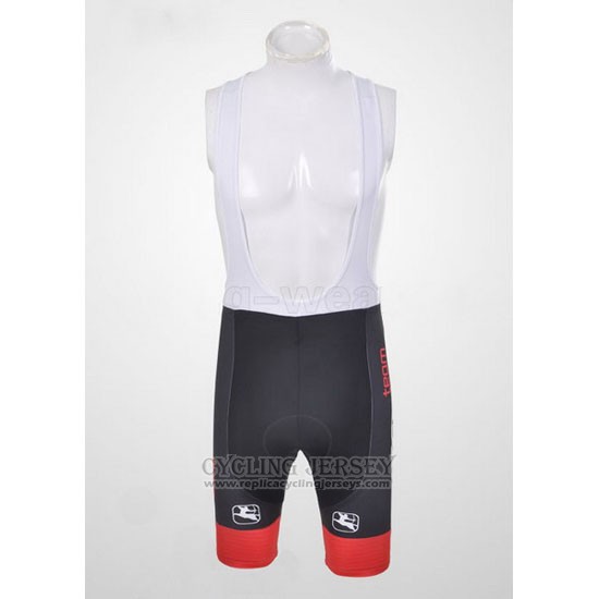2011 Cycling Jersey Giordana Black and Red Short Sleeve and Bib Short