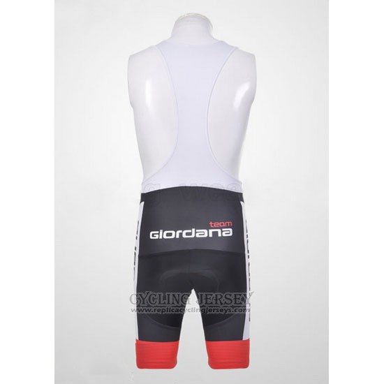 2011 Cycling Jersey Giordana Black and Red Short Sleeve and Bib Short
