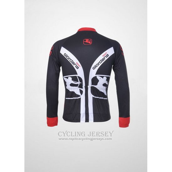 2011 Cycling Jersey Giordana Red and Black Long Sleeve and Bib Tight