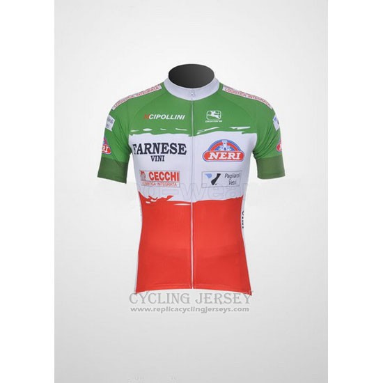 2011 Cycling Jersey Giordana Red and Green Short Sleeve and Bib Short