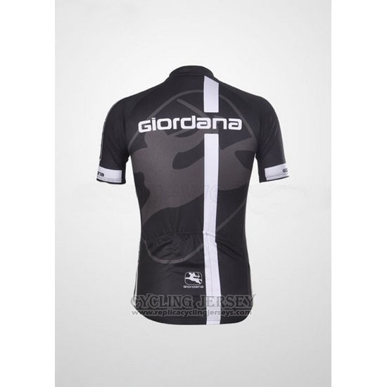 2011 Cycling Jersey Giordana White Black Short Sleeve and Bib Short