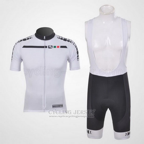 2011 Cycling Jersey Giordana White Short Sleeve and Bib Short