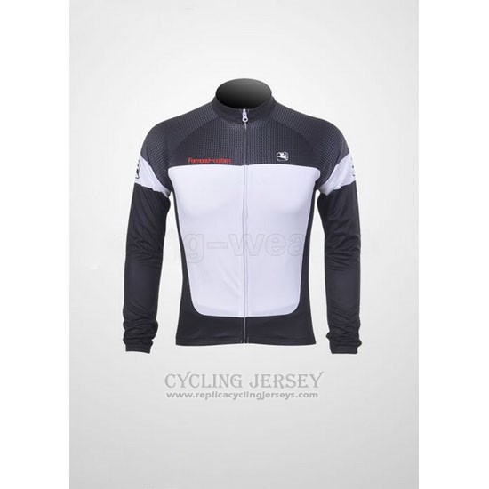 2011 Cycling Jersey Giordana White and Black Long Sleeve and Bib Tight
