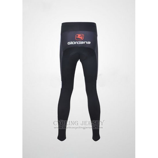 2011 Cycling Jersey Giordana White and Black Long Sleeve and Bib Tight