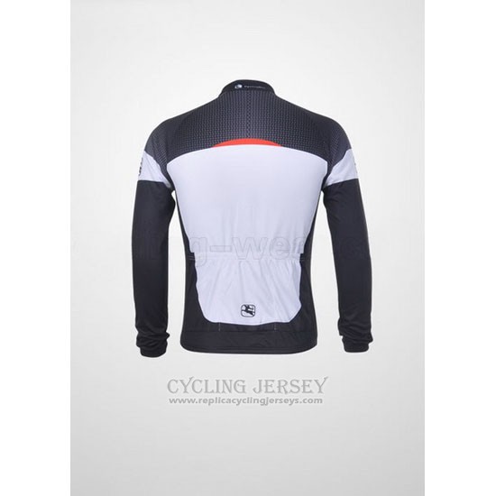 2011 Cycling Jersey Giordana White and Black Long Sleeve and Bib Tight