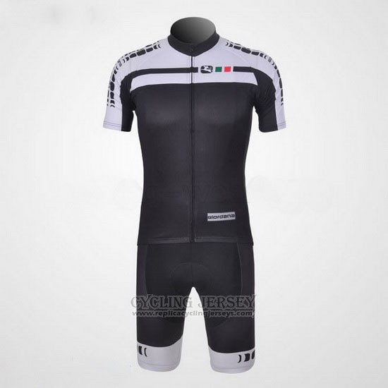 2011 Cycling Jersey Giordana White and Black Short Sleeve and Bib Short