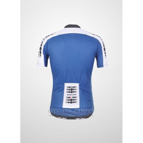 2011 Cycling Jersey Giordana White and Blue Short Sleeve and Bib Short