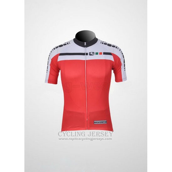 2011 Cycling Jersey Giordana White and Red Short Sleeve and Bib Short