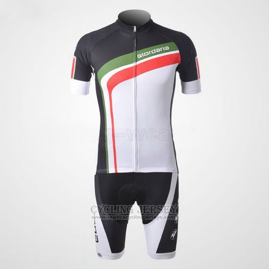 2012 Cycling Jersey Giordana Green and Black Short Sleeve and Bib Short