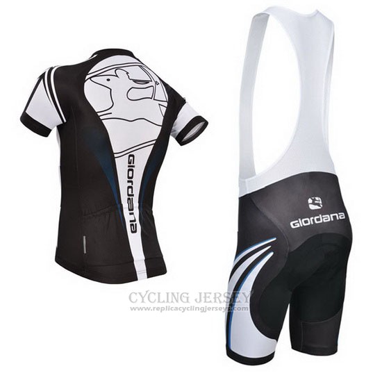 2014 Cycling Jersey Giordana Black Short Sleeve and Bib Short