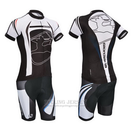 2014 Cycling Jersey Giordana Black Short Sleeve and Bib Short