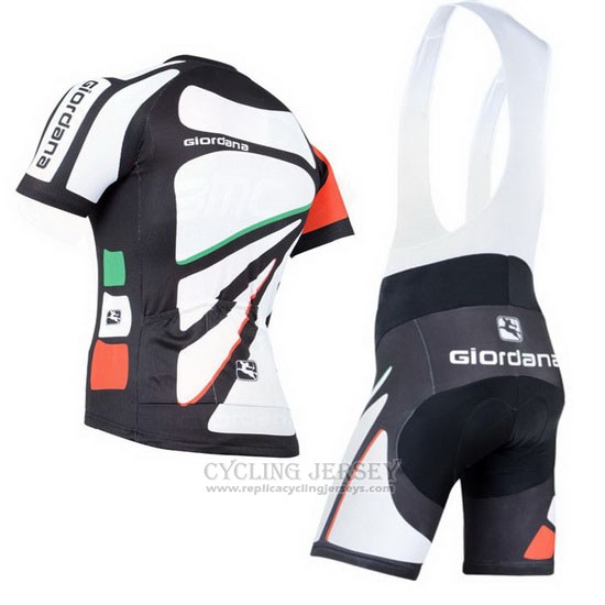 2014 Cycling Jersey Giordana Black and White Short Sleeve and Bib Short