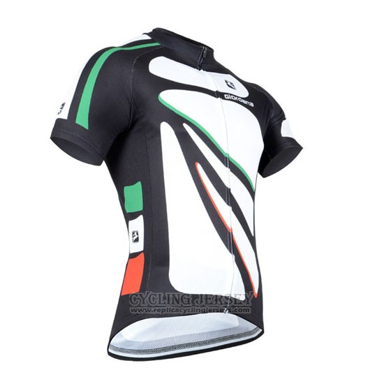 2014 Cycling Jersey Giordana Black and White Short Sleeve and Bib Short