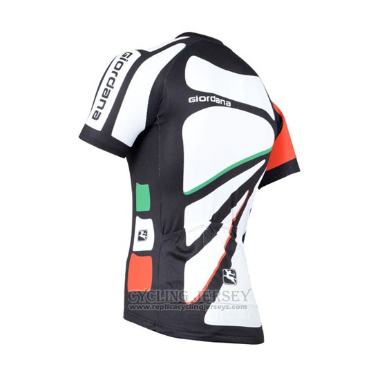 2014 Cycling Jersey Giordana Black and White Short Sleeve and Bib Short