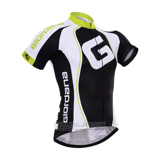 2015 Cycling Jersey Giordana Black and White Short Sleeve and Bib Short